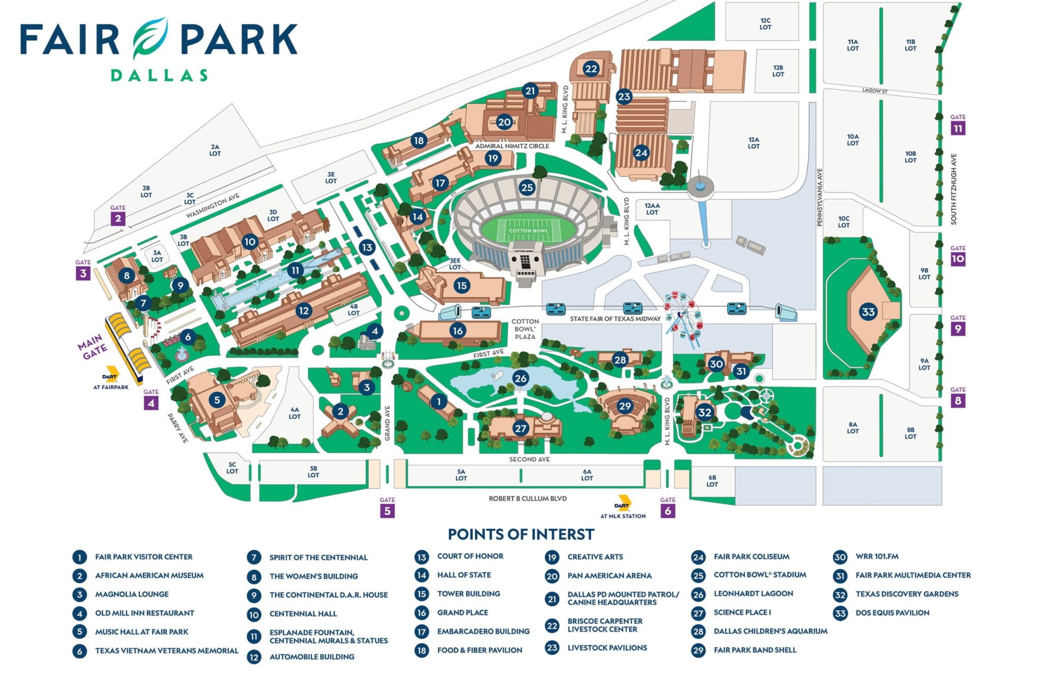Fair Park Map